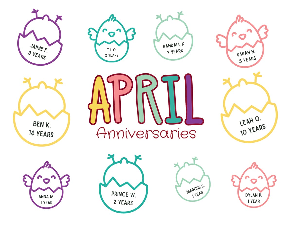 April Anniversaries